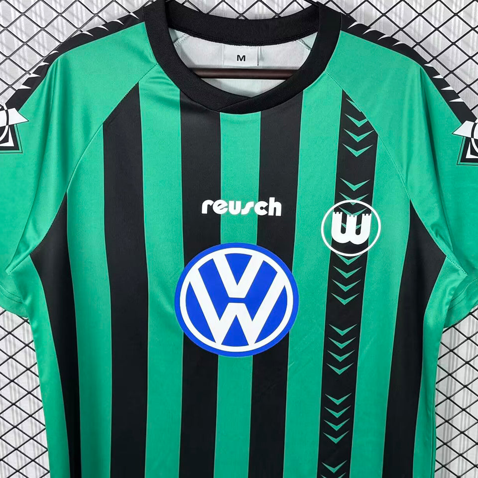 jersey 1994/1995 wolfsburg visitante manga corta versión fan retro