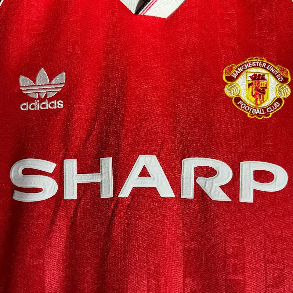 jersey 1988/90 manchester united local manga corta versión fan retro