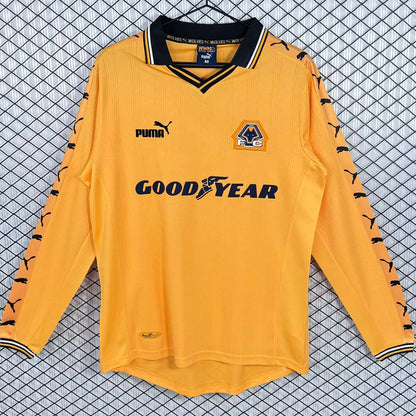 Jersey 1998/1999 Wolves Local Manga larga Versión Fan Retro