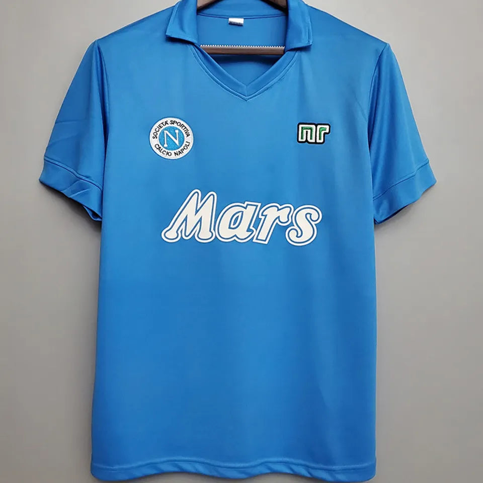 Jersey 1988/89 Napoli Local Manga corta Versión Fan Retro