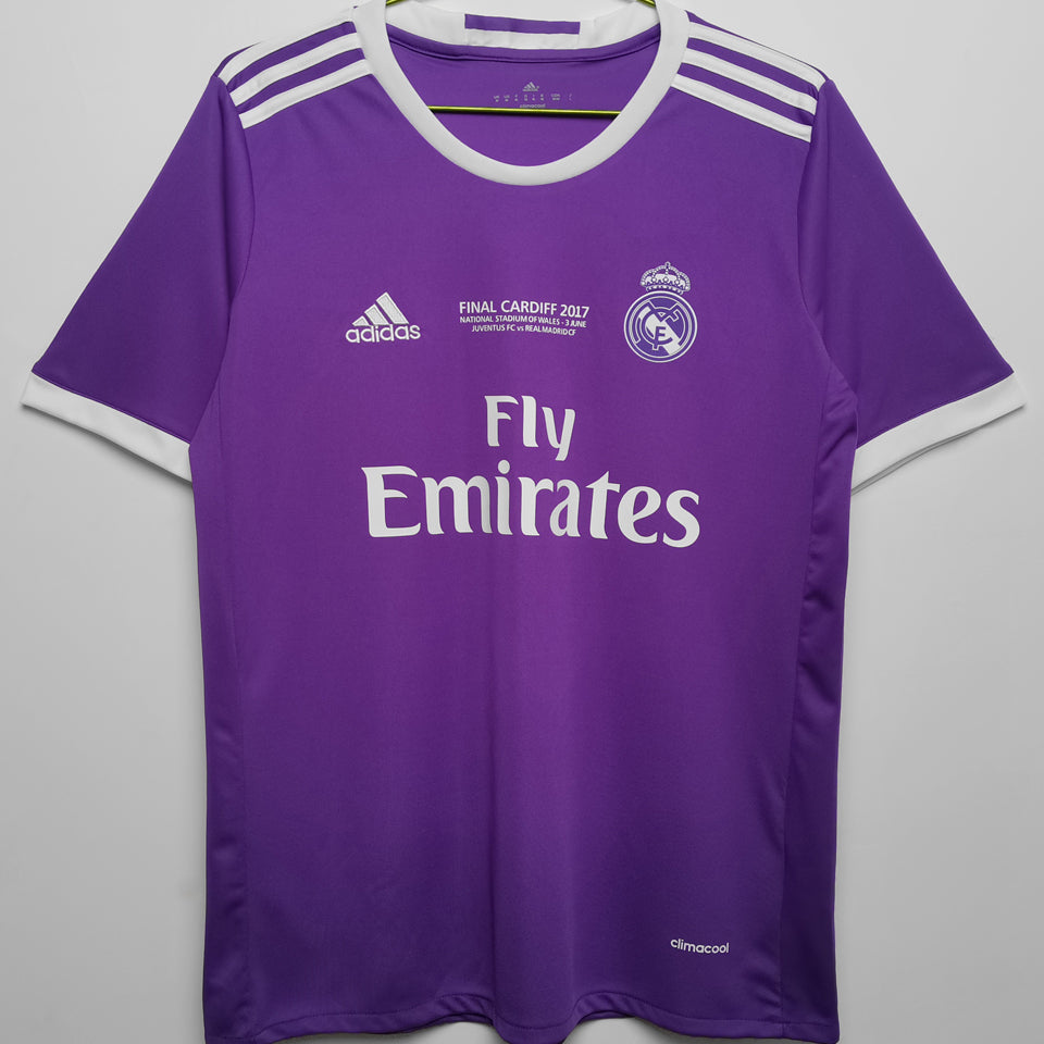 jersey 2016/17 real madrid visitante manga corta versión fan retro