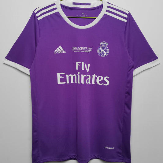 Jersey 2016/17 Real Madrid Visitante Manga corta Versión Fan Retro