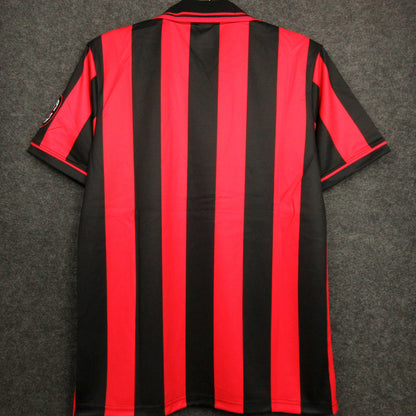 Jersey 1996/1997 AC Milan Local Manga corta Versión Fan Retro