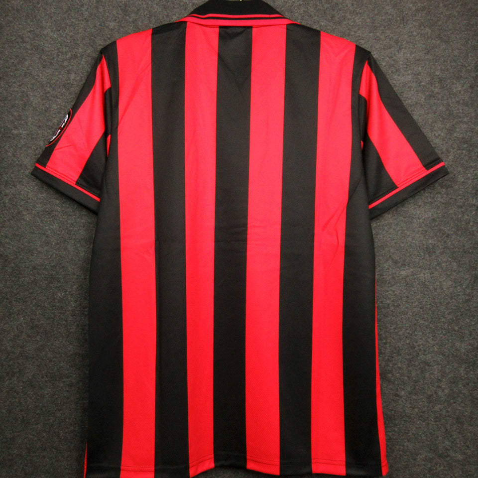 Jersey 1996/1997 AC Milan Local Manga corta Versión Fan Retro