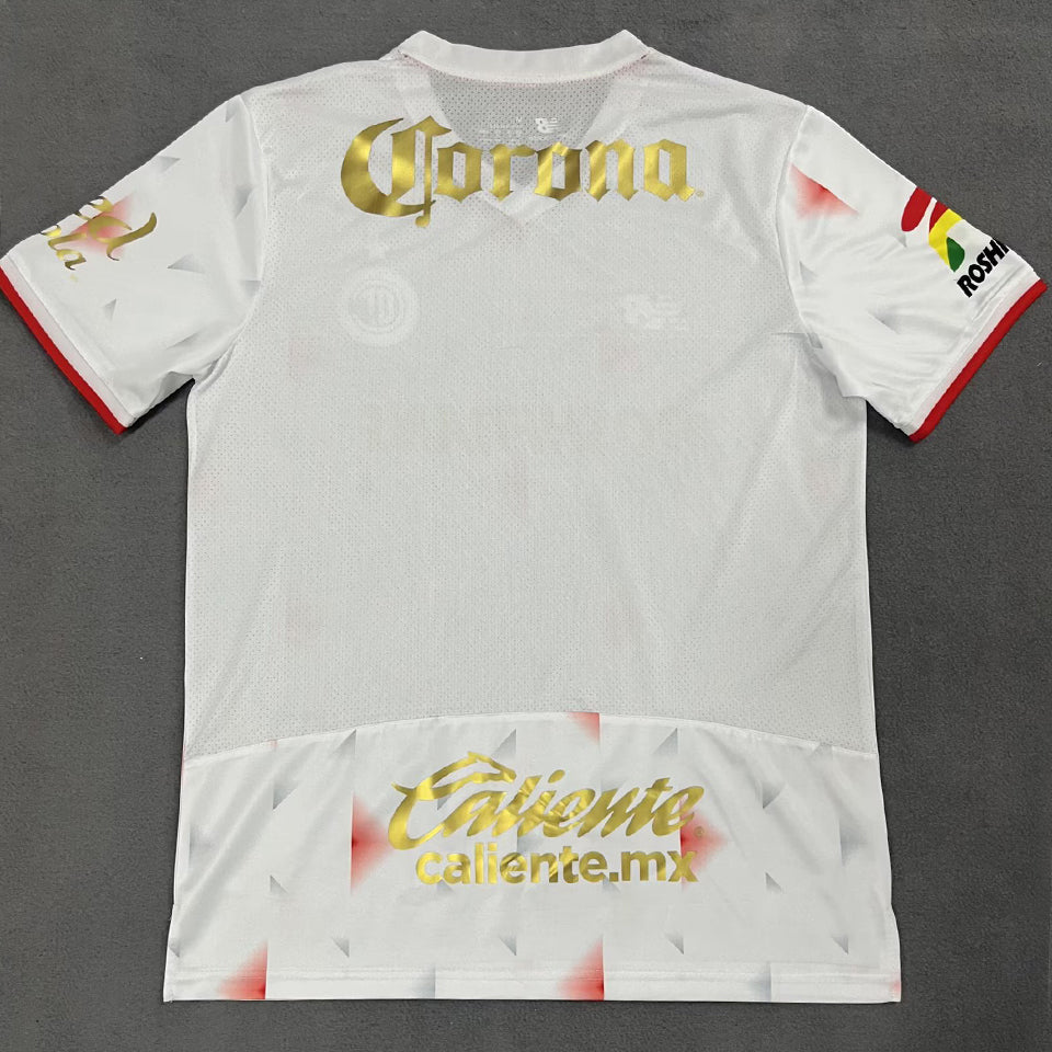 jersey 2025/26 deportivo toluca visitante manga corta versión fan