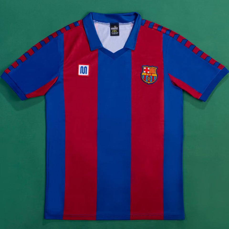 jersey 1980/82 barcelona local manga corta versión fan retro