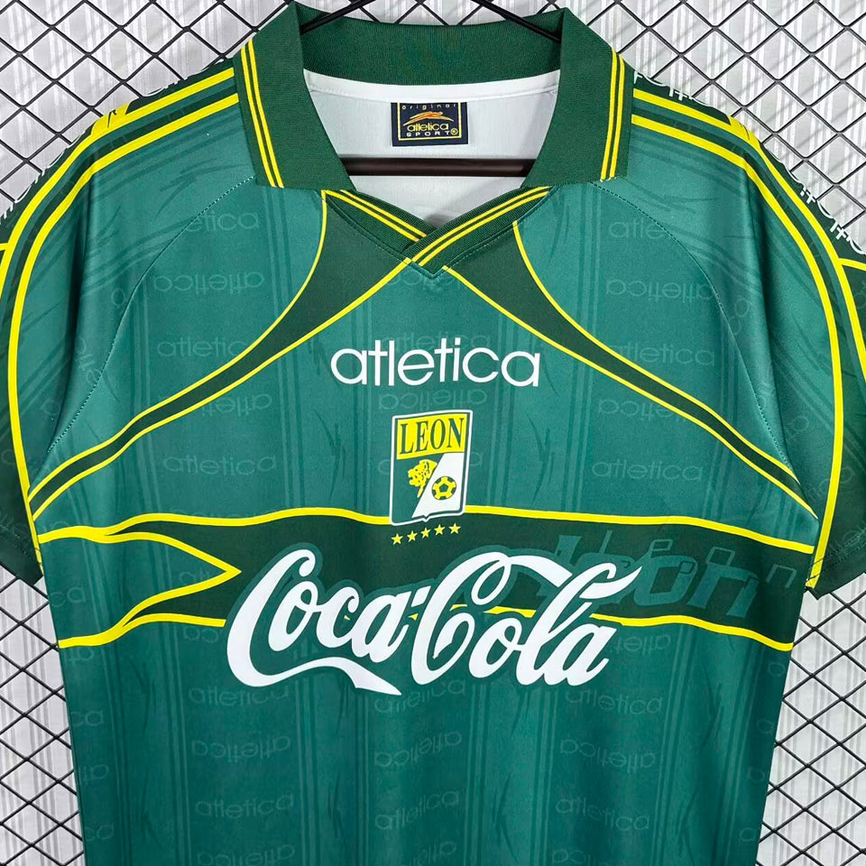 jersey 1998/1999 leon local manga corta versión fan retro