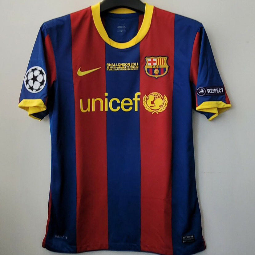 jersey 2010/11 barcelona local manga corta versión fan retro