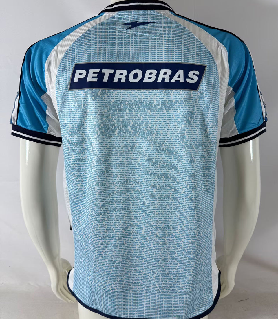 Jersey 2003/2004 Racing Local Manga corta Versión Fan Retro