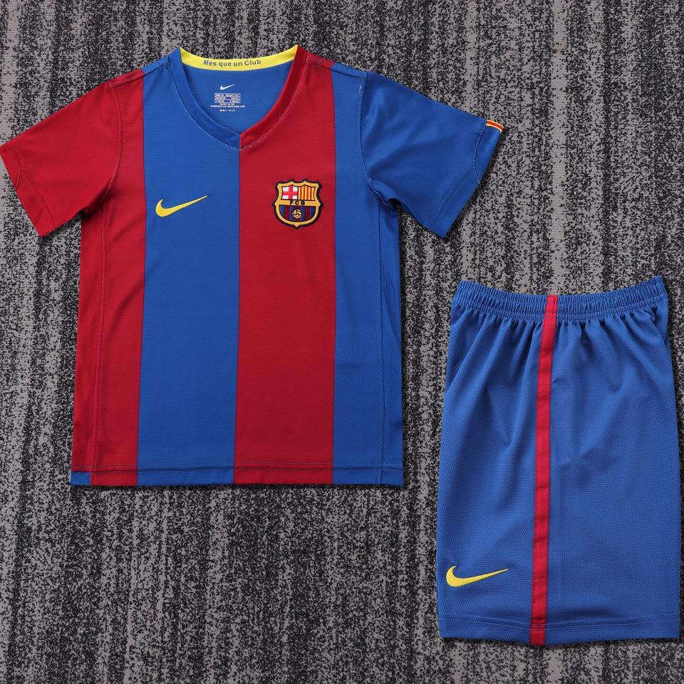 Jersey 2006/07 Barcelona Local Manga corta Niño Retro
