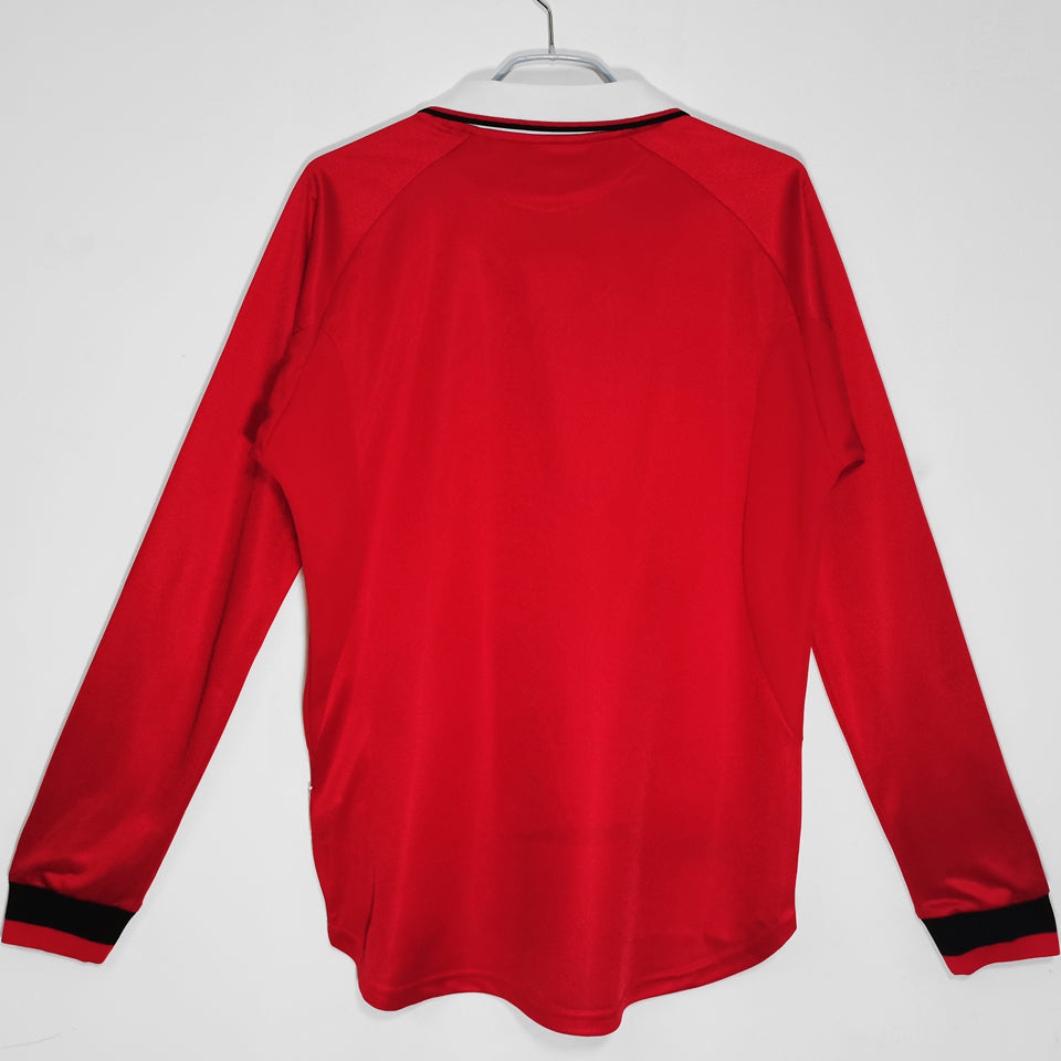 jersey 1999/2000 manchester united local manga larga versión fan retro