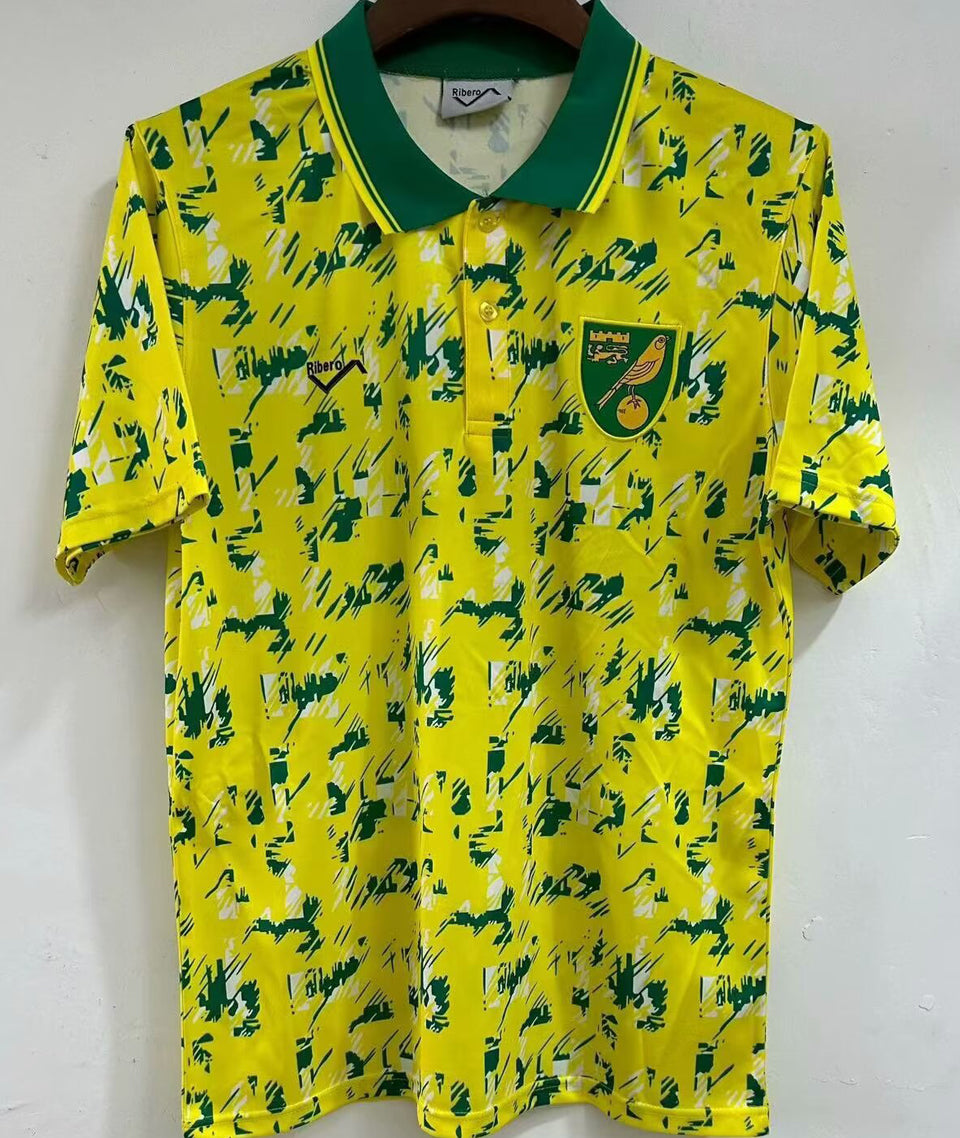 Jersey 1992/94 Norwich Local Manga corta Versión Fan Retro
