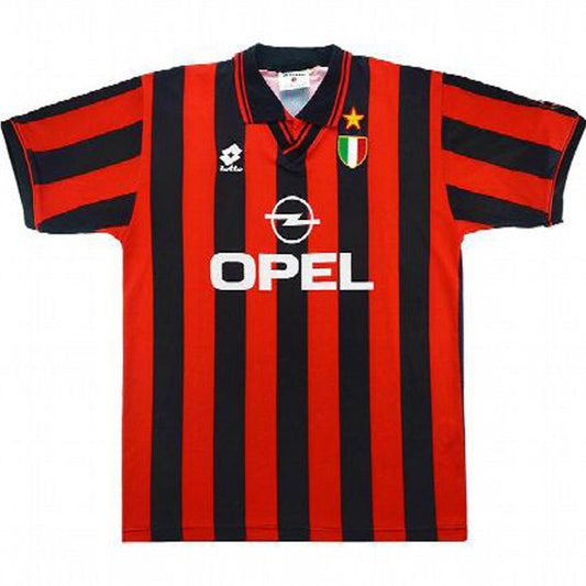 Jersey 1996/1997 AC Milan Local Manga corta Versión Fan Retro