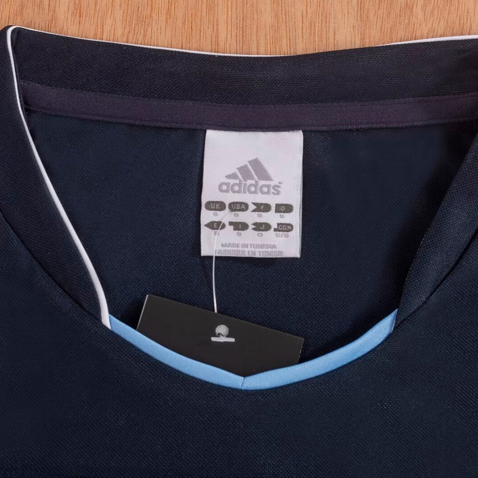 jersey 2003/04 real madrid visitante manga corta versión fan retro