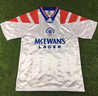 Jersey 1992/94 Rangers Visitante Manga corta Versión Fan Retro