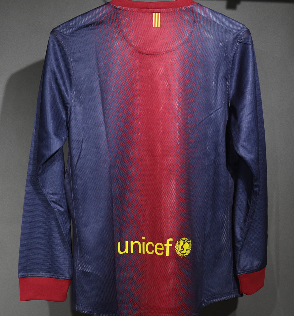 Jersey 2012/13 Barcelona Local Manga larga Versión Jugador Retro