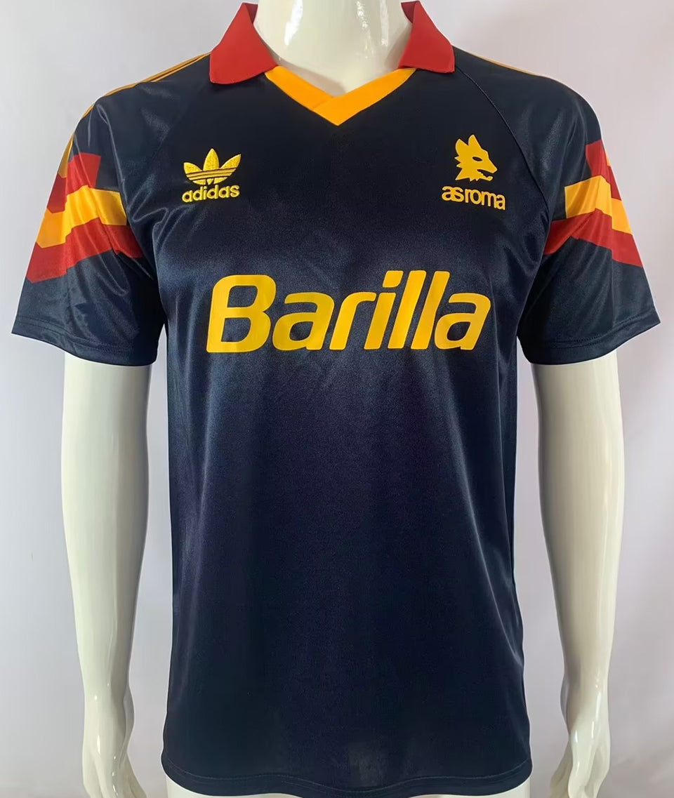 jersey 1991/92 roma tercero manga corta versión fan retro
