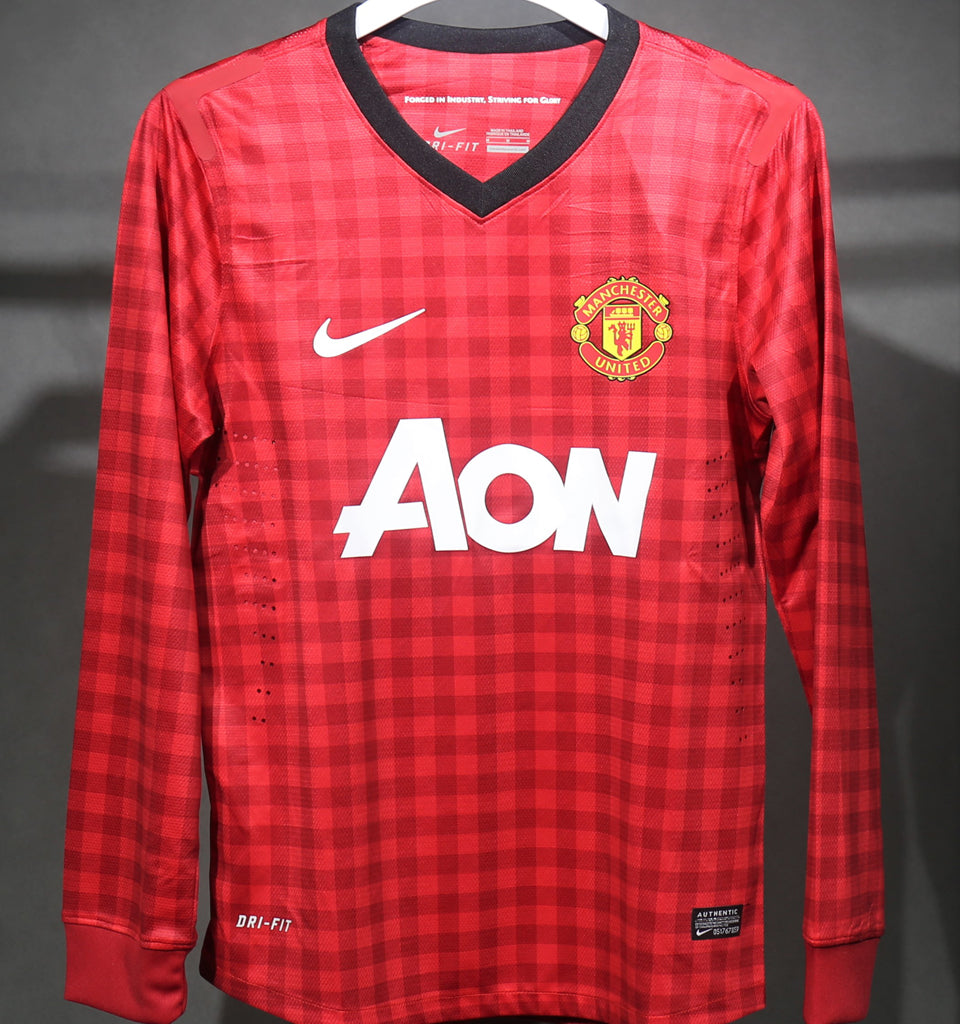 jersey 2012/13 manchester united local manga larga versión jugador retro