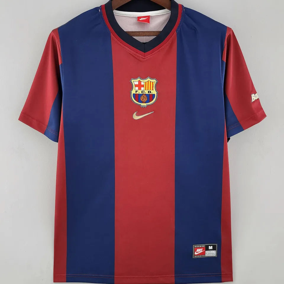 Jersey 1998/99 Barcelona Local Manga corta Versión Fan Retro