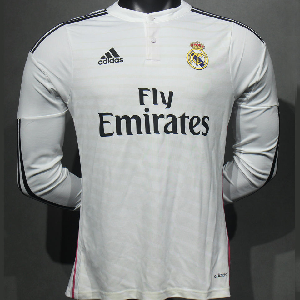 jersey 2014/15 real madrid local manga larga versión jugador retro