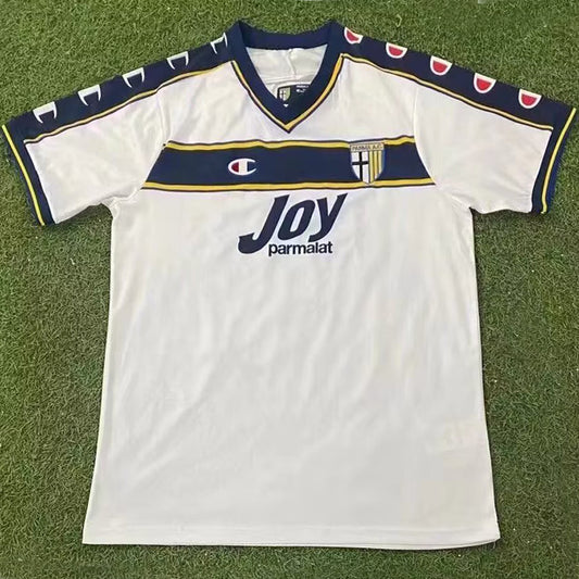 Jersey 2001/2002 Parma Visitante Manga corta Versión Fan Retro