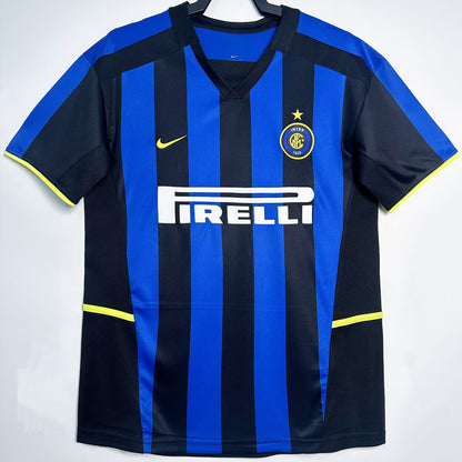 Jersey 2002/03 Inter Milan Local Manga corta Versión Fan Retro