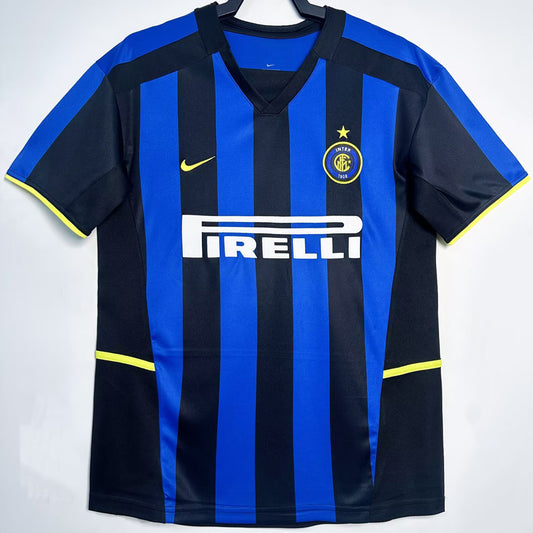 Jersey 2002/03 Inter Milan Local Manga corta Versión Fan Retro