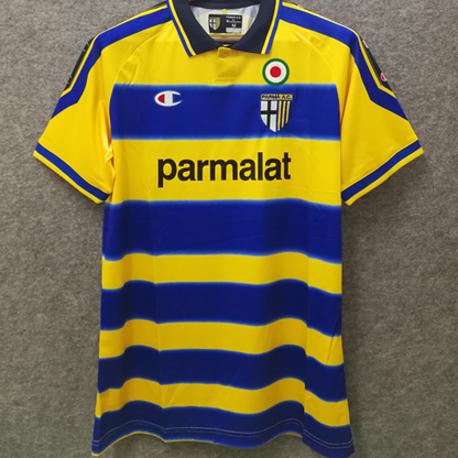 Jersey 1999/00 Parma Local Manga corta Versión Fan Retro