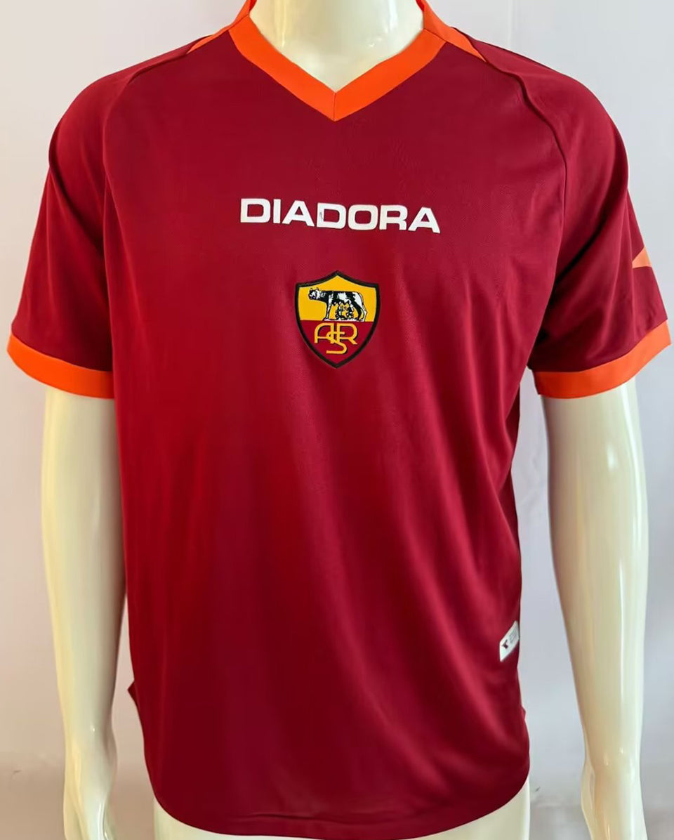 Jersey 2006/2007 Roma Local Manga corta Versión Fan Retro