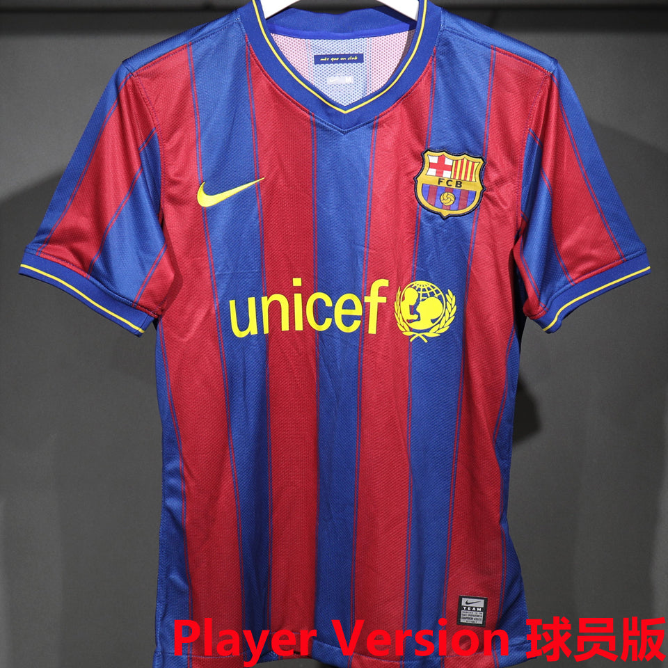 jersey 2009/10 barcelona local manga corta versión jugador retro
