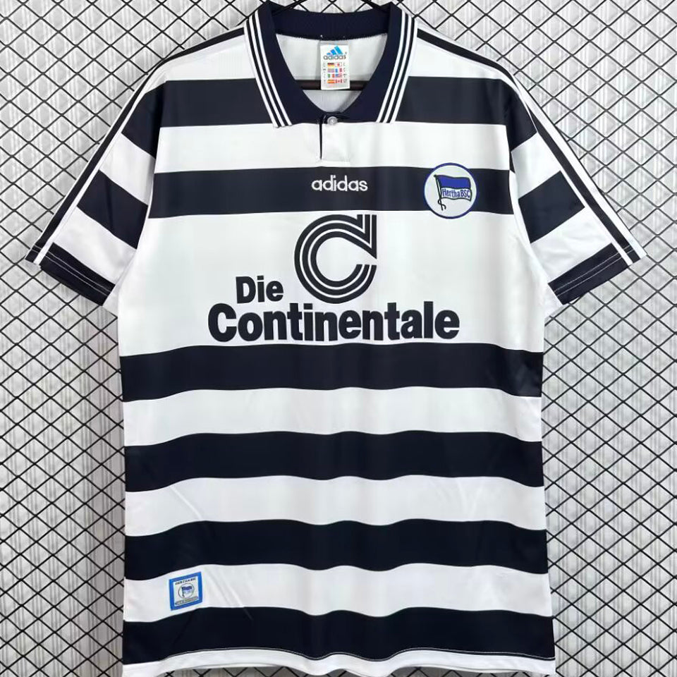 jersey 1998/1999 hertha bsc local manga corta versión fan retro