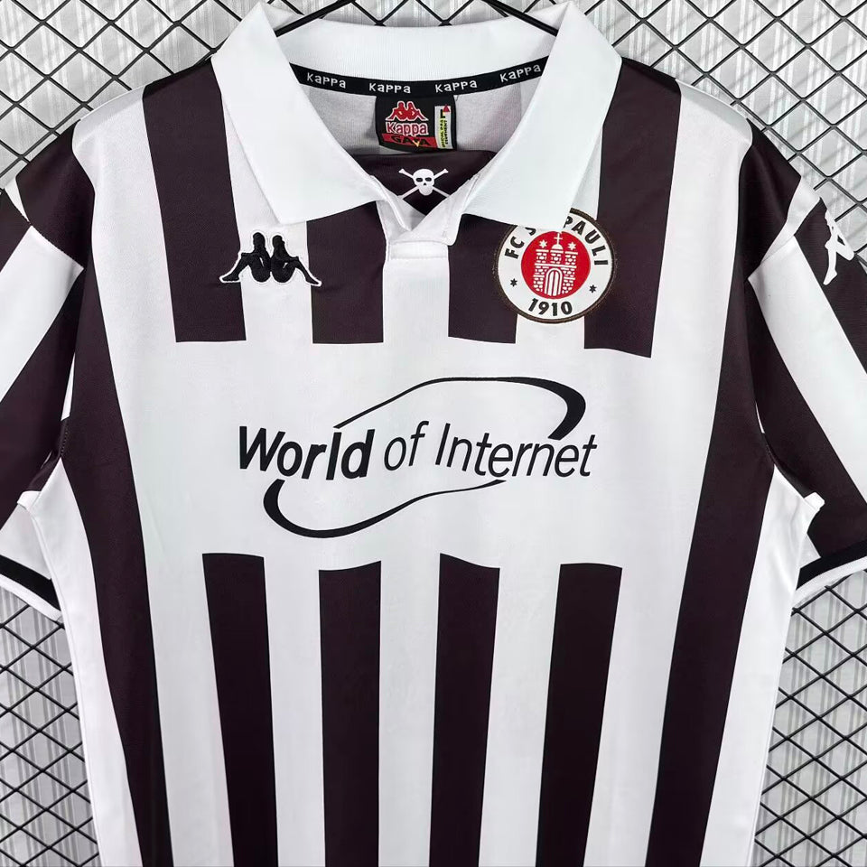 jersey 2000/2001 st pauli local manga corta versión fan retro