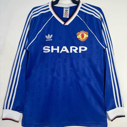 Jersey 1986 Manchester United Tercero Manga larga Versión Fan Retro