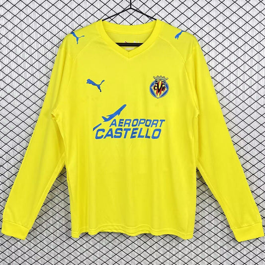 Jersey 2008/2009 Villarreal FC Local Manga larga Versión Fan Retro