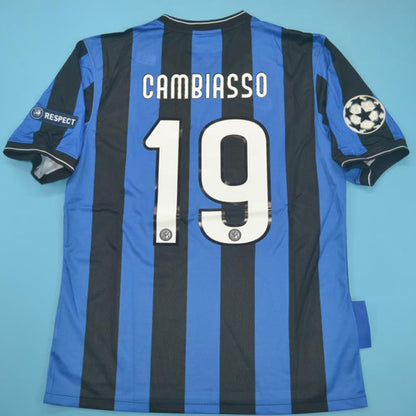 Jersey 2009/10 Inter Milan Local Manga corta Versión Fan Retro