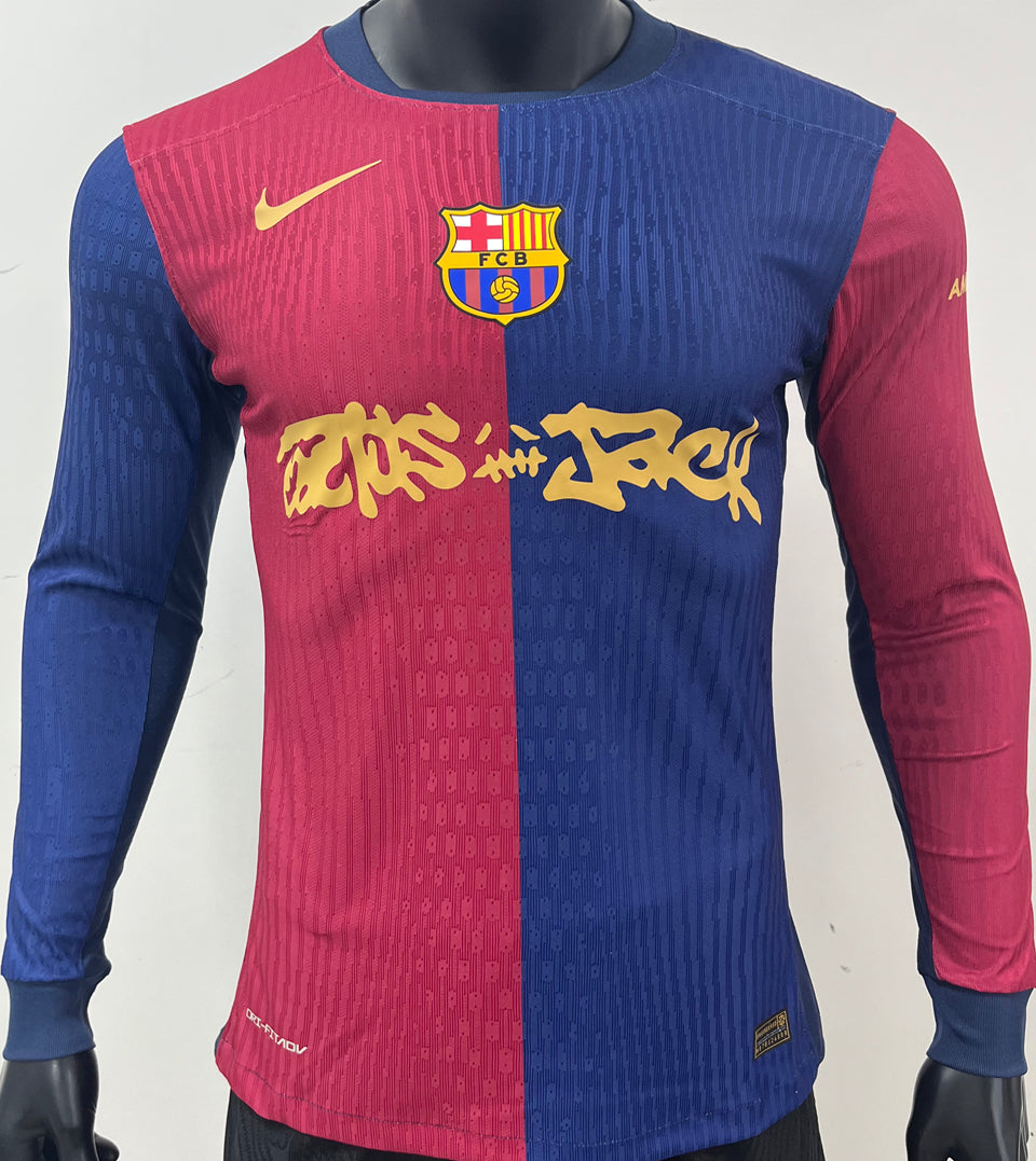 Jersey 2024/25 Barcelona Local Manga larga Versión Jugador