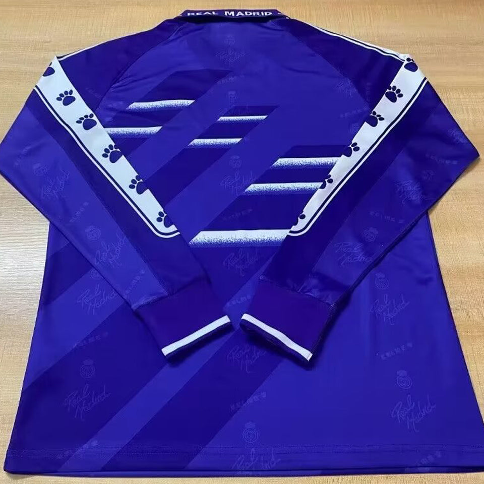 jersey 1994/96 real madrid visitante manga larga versión fan retro