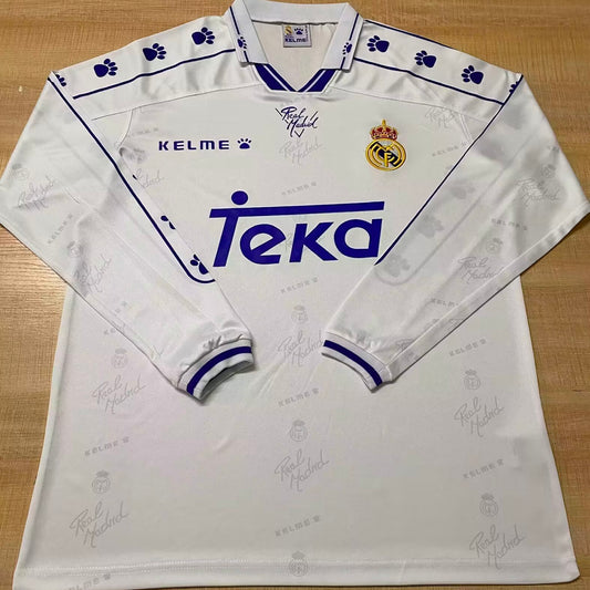 Jersey 1994/96 Real Madrid Local Manga larga Versión Fan Retro