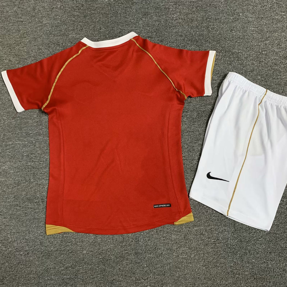 Jersey 2006/07 Manchester United Local Manga corta Niño Retro