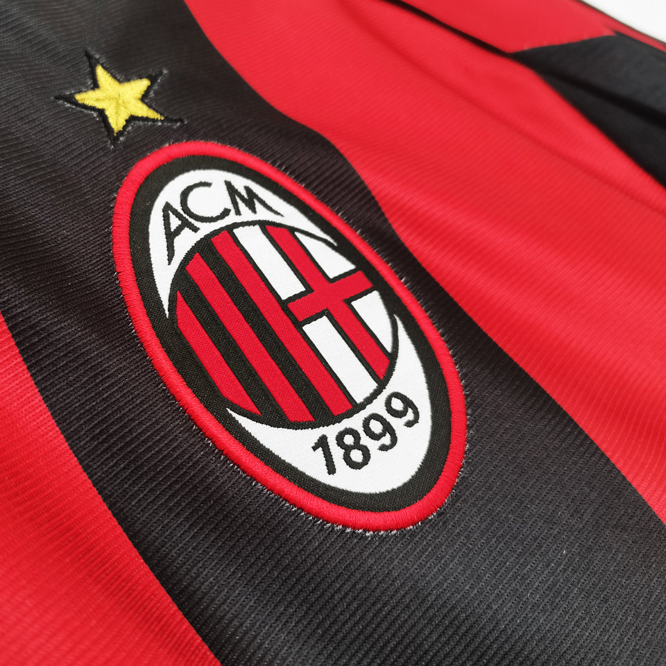 jersey 1998/99 ac milan local manga corta versión fan retro