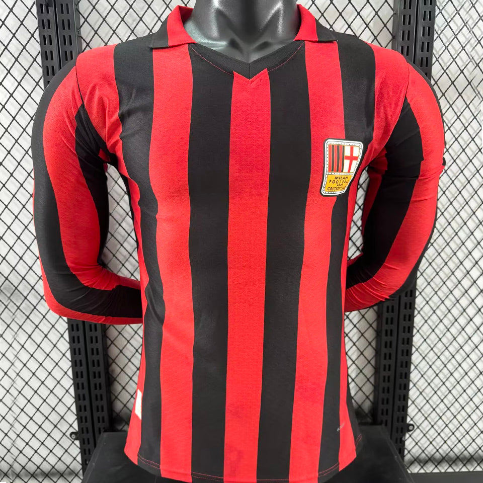 jersey 2025 ac milan especial manga larga versión jugador