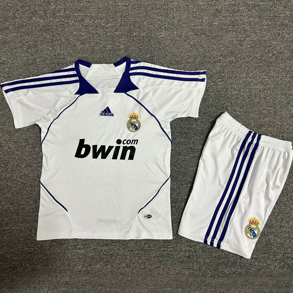 jersey 2007/08 real madrid local manga corta niño retro