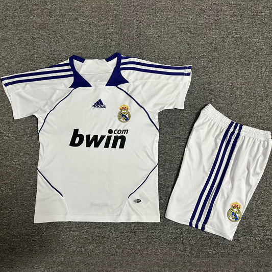 Jersey 2007/08 Real Madrid Local Manga corta Niño Retro