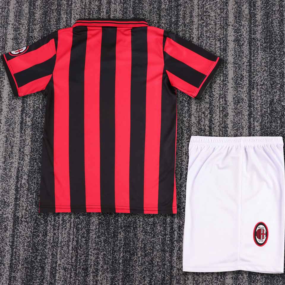 Jersey 1996/97 AC Milan Local Manga corta Niño Retro