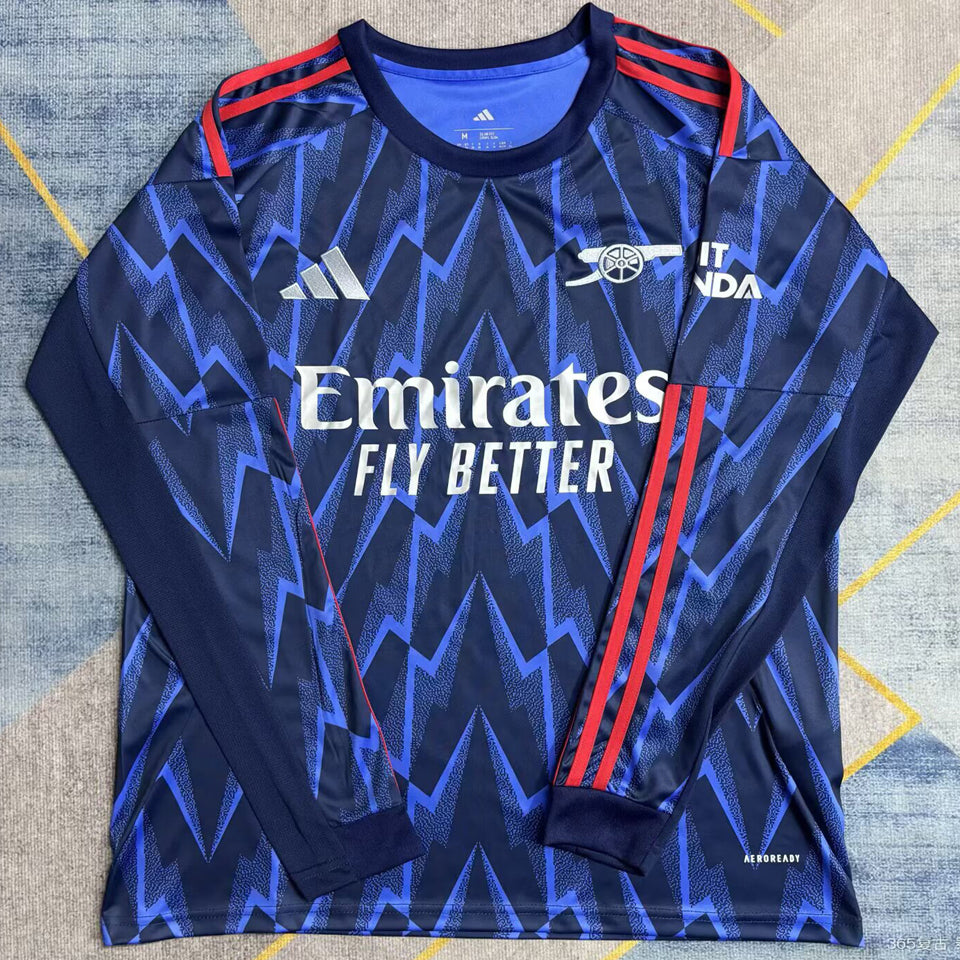 jersey 2025/26 arsenal visitante manga larga versión fan
