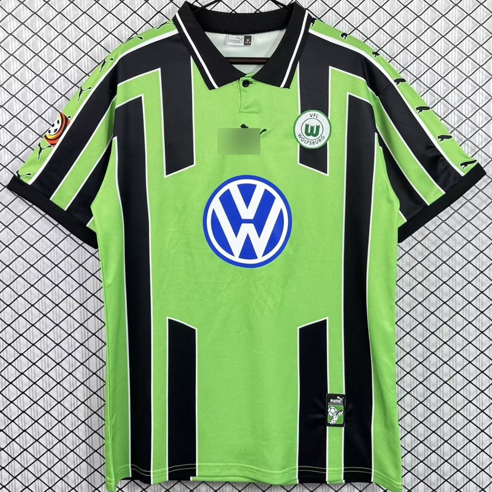 jersey 1999/2000 wolfsburg visitante manga corta versión fan retro