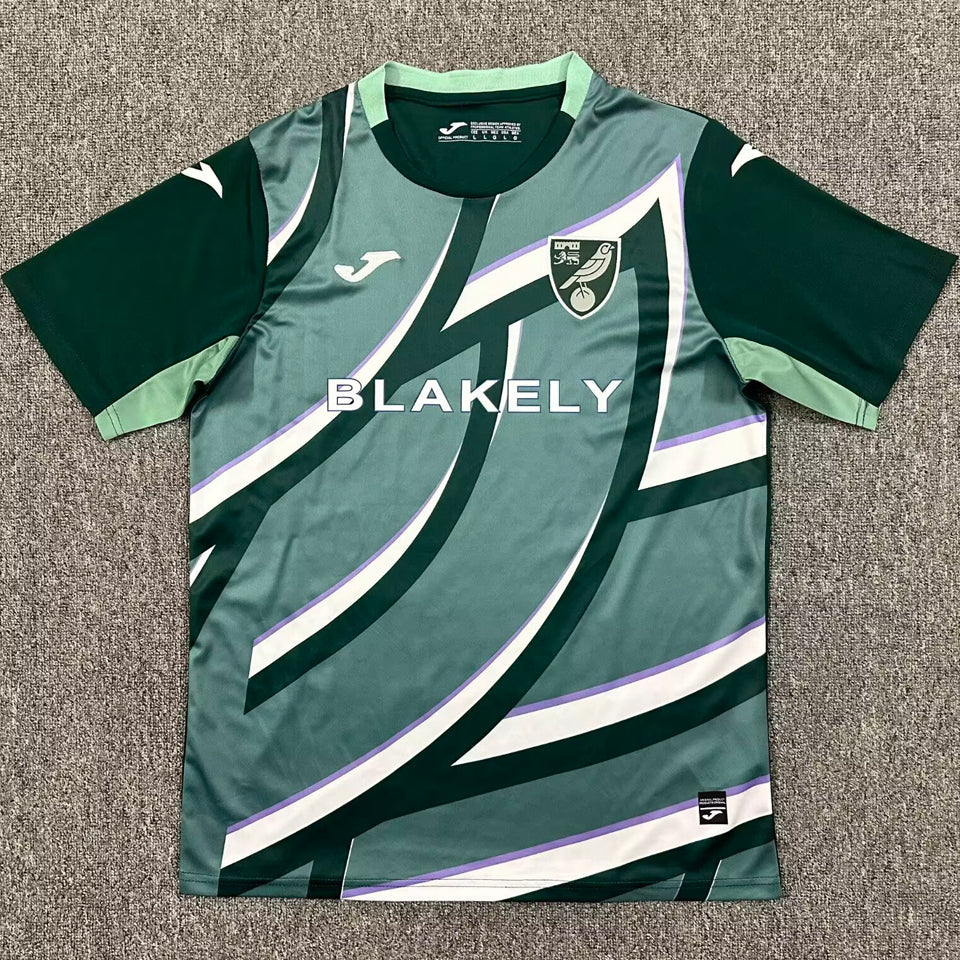 Jersey 2025/26 Norwich Visitante Manga corta Versión Fan