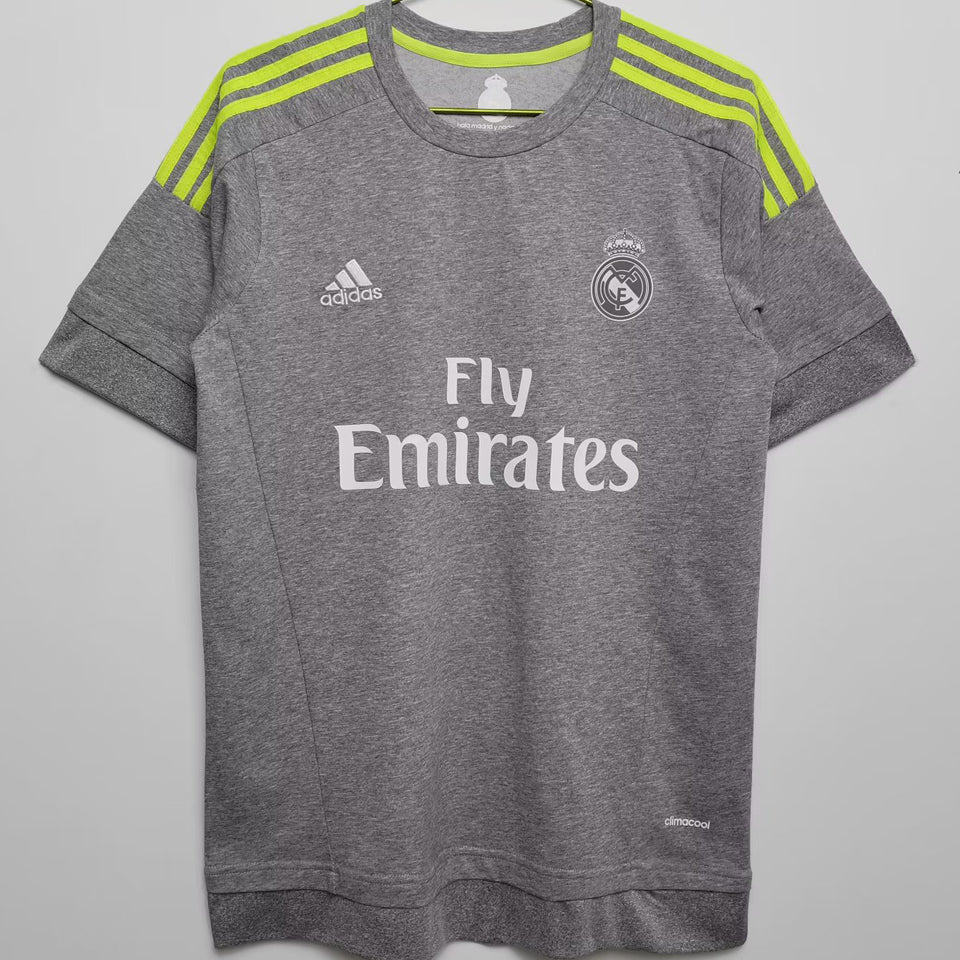jersey 2015/16 real madrid visitante manga corta versión fan retro