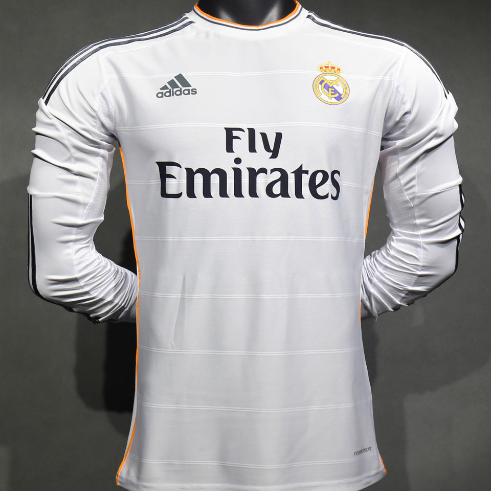 jersey 2013/14 real madrid local manga larga versión jugador retro