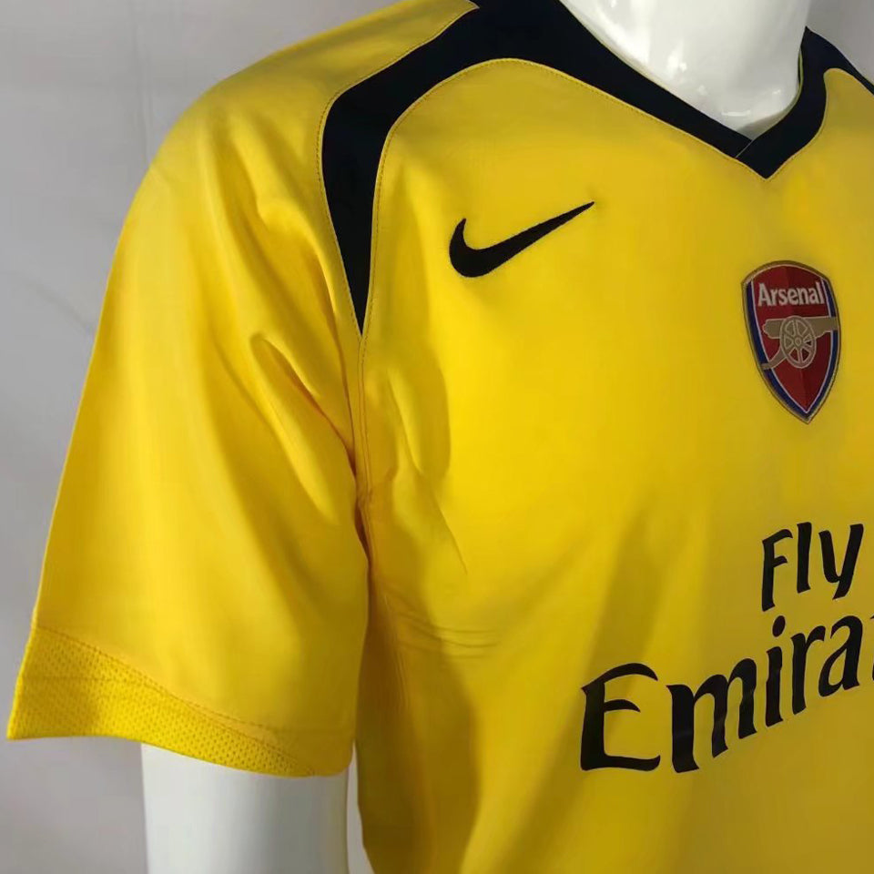 jersey 2006/07 arsenal visitante manga corta versión fan retro